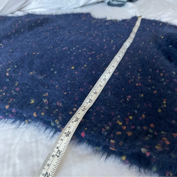 A\ Confetti Rainbow fuzzy fur sweater - Picture 7 of 7
